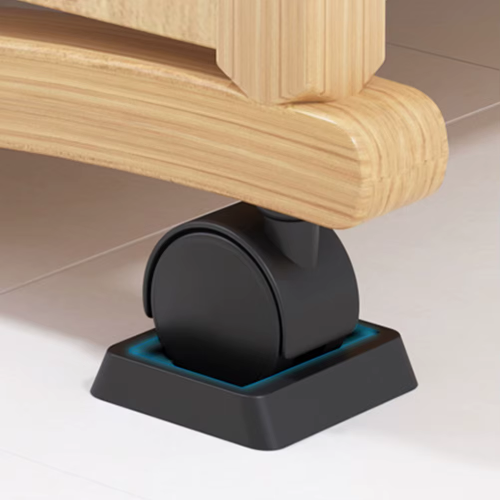 5pcs TPU Wheel Stoppers for 50x64mm Chairs Anti Caster Pads Furniture Floor Protectors Black Home Office Use