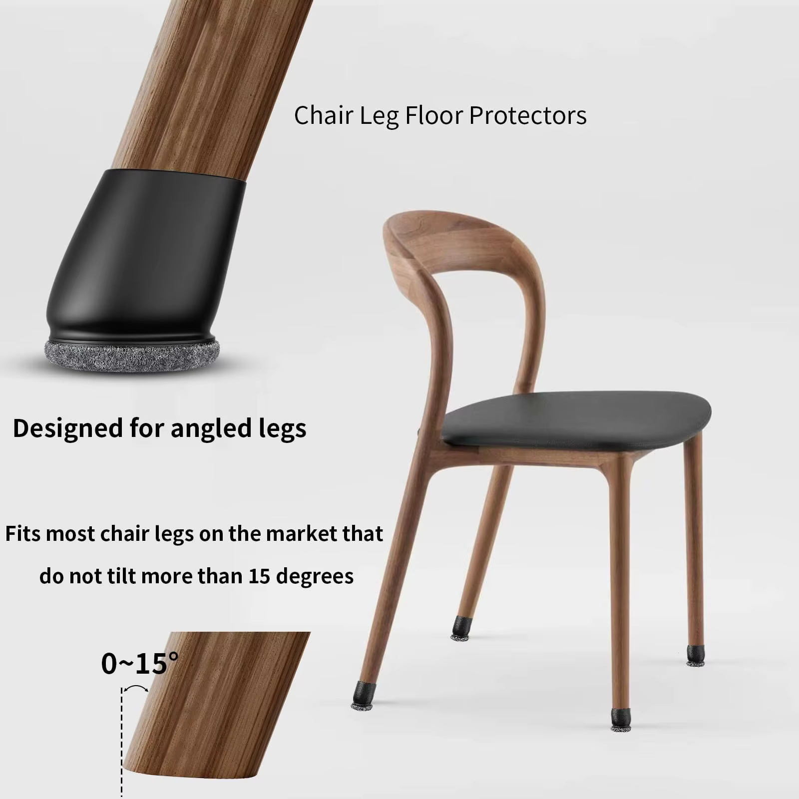 16PCS Chair Leg Floor Protectors for Hardwood Floors Silicone Felt Furniture Feet Pad to Protect Wood Chair Leg Cap Reduce Noise