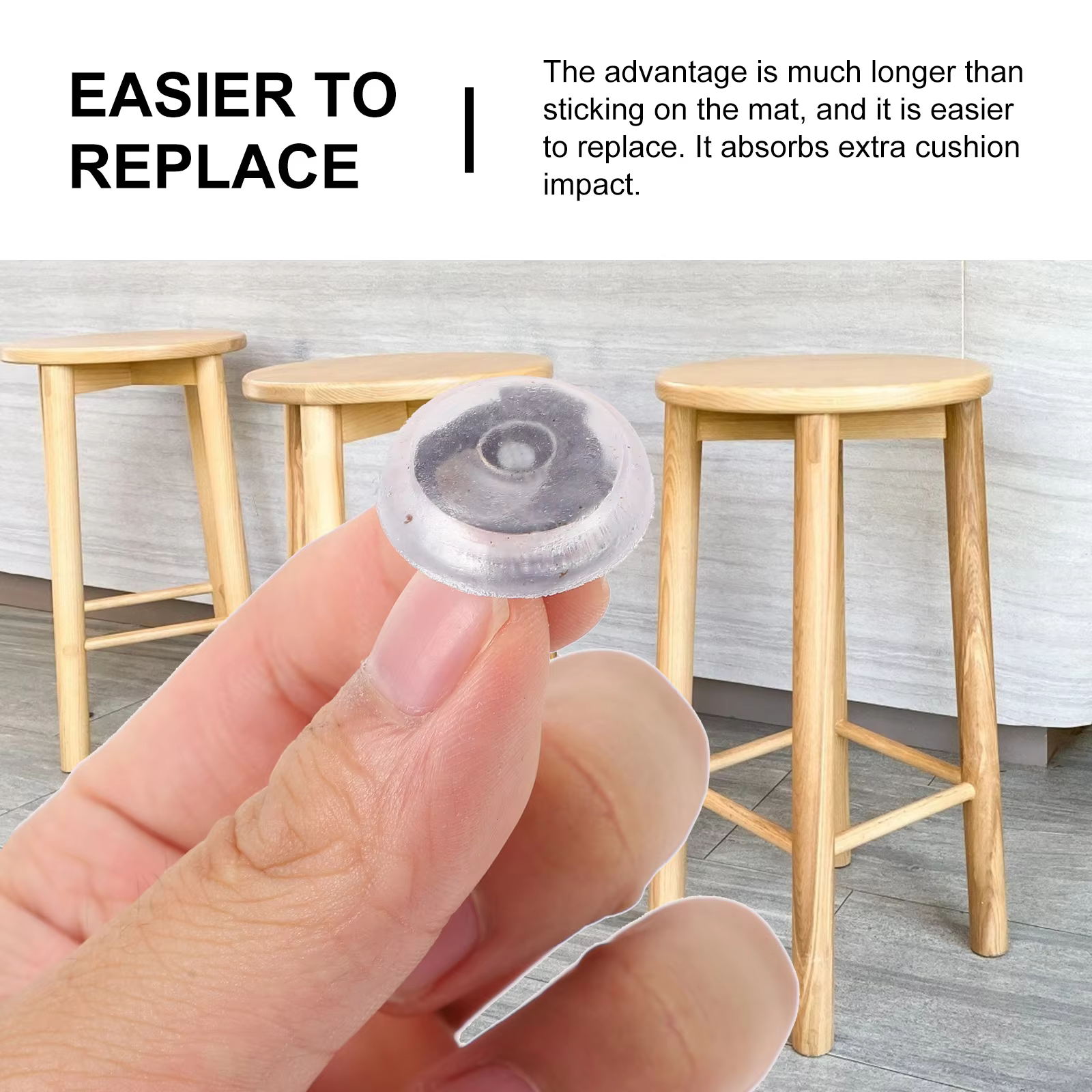 20pcs Furniture Sliders Silicone Table Chair Tack Round Nail On Sliding Feet Table Leg Pad Floor Protector Mute Chair Feet Cover