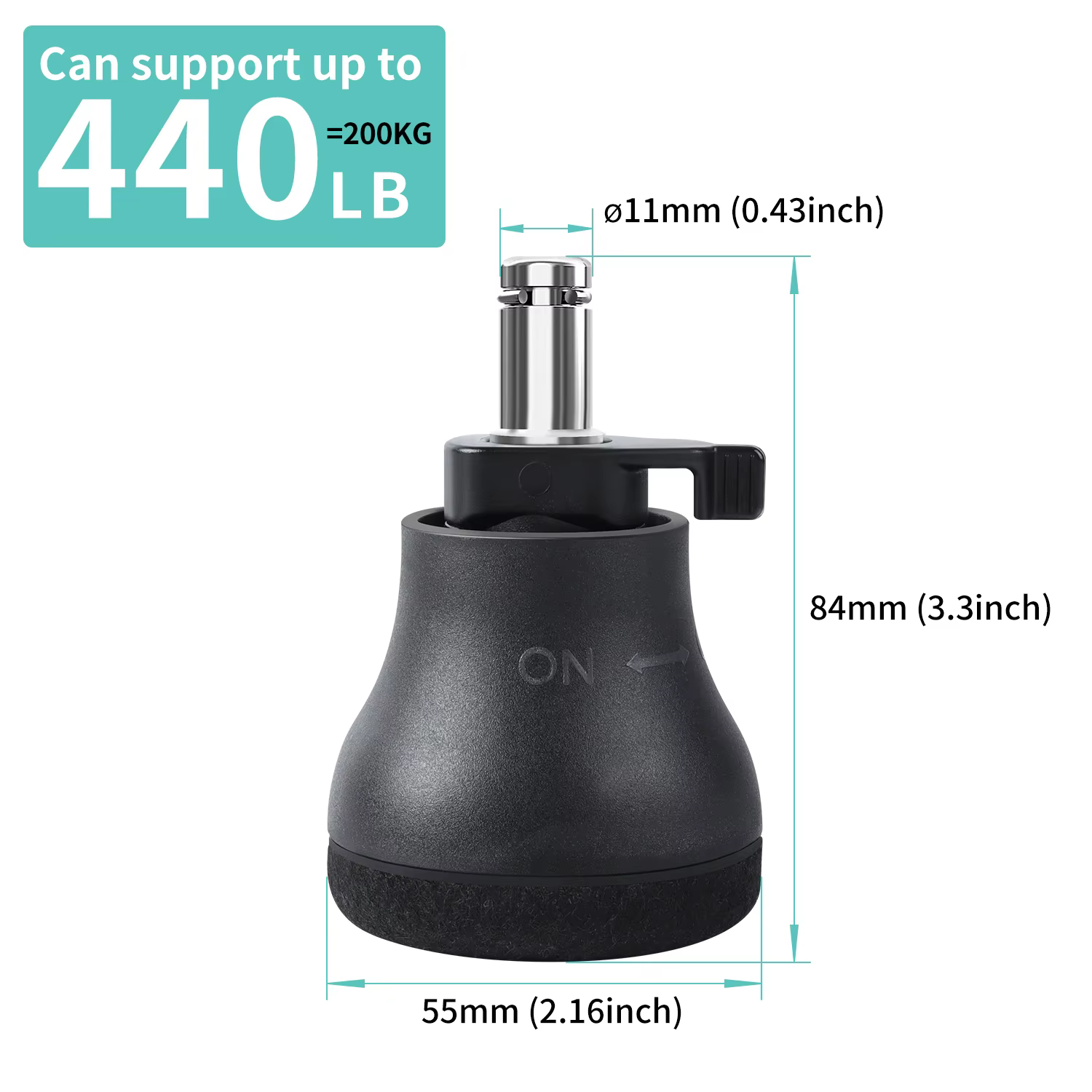 Office Chair Caster Swivel Wheels to Fixed Stationary Castors Replacement Bell Glides Furniture Chair Feet Wheel Stopper