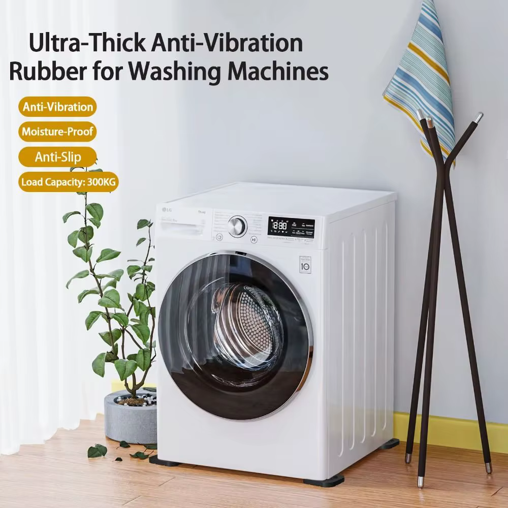 4Pcs Anti Slip Washer Anti Vibration Feet Pad Silent Dampers Shock-absorbing Washing Machine Foot Pad Heightening