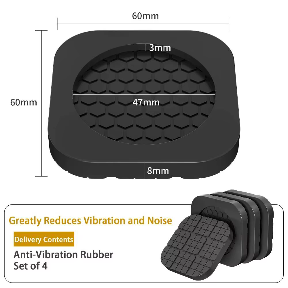 4Pcs Anti Slip Washer Anti Vibration Feet Pad Silent Dampers Shock-absorbing Washing Machine Foot Pad Heightening