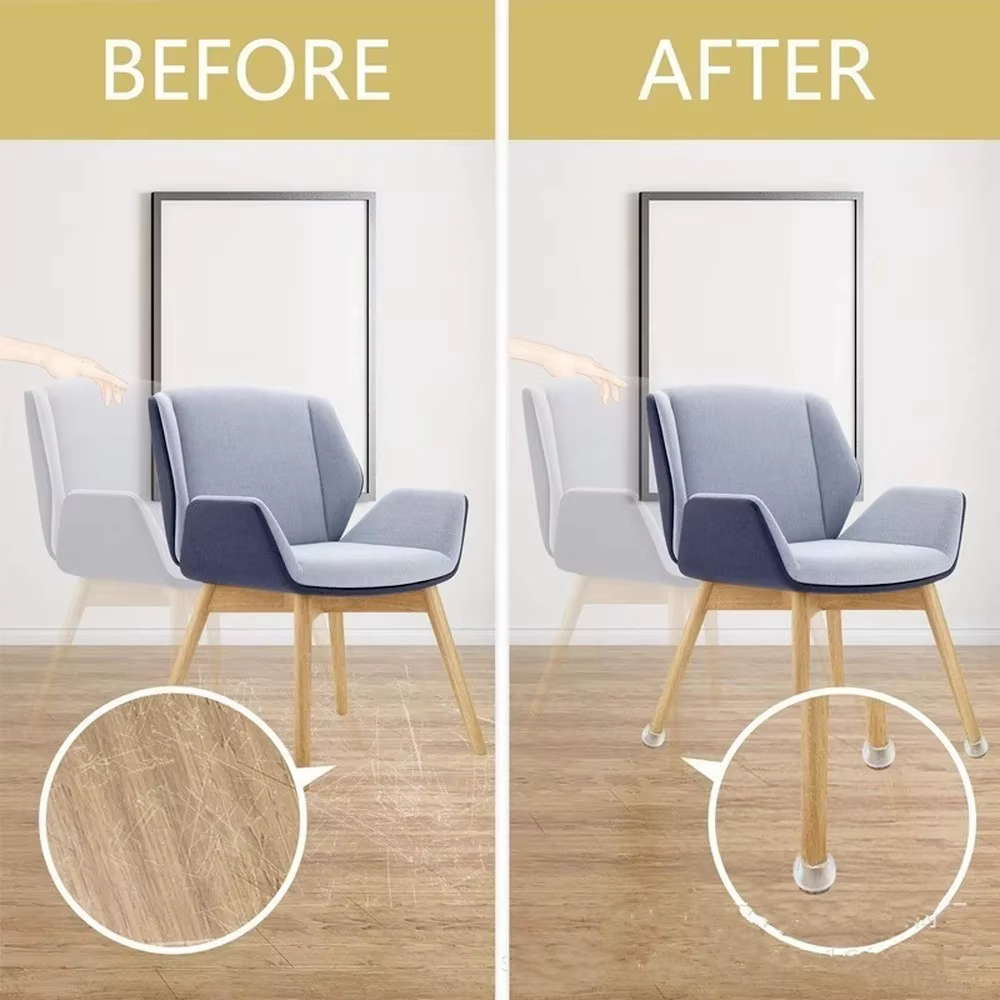 16pcs Silicone Chair Leg Caps Feet Pads Floor Protector Furniture Table Covers for Non-Slip Chair Rubber Feet Cap Bottom