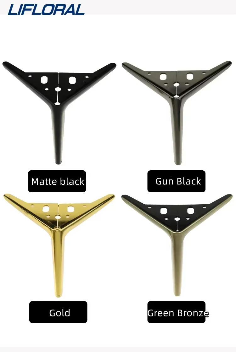 4Pcs/Set Furniture Feet For TV Cabinet Sofa Coffee Table Bathroom Cabinet Drawer Cabinet Leg Metal Support Feet Load 800KG