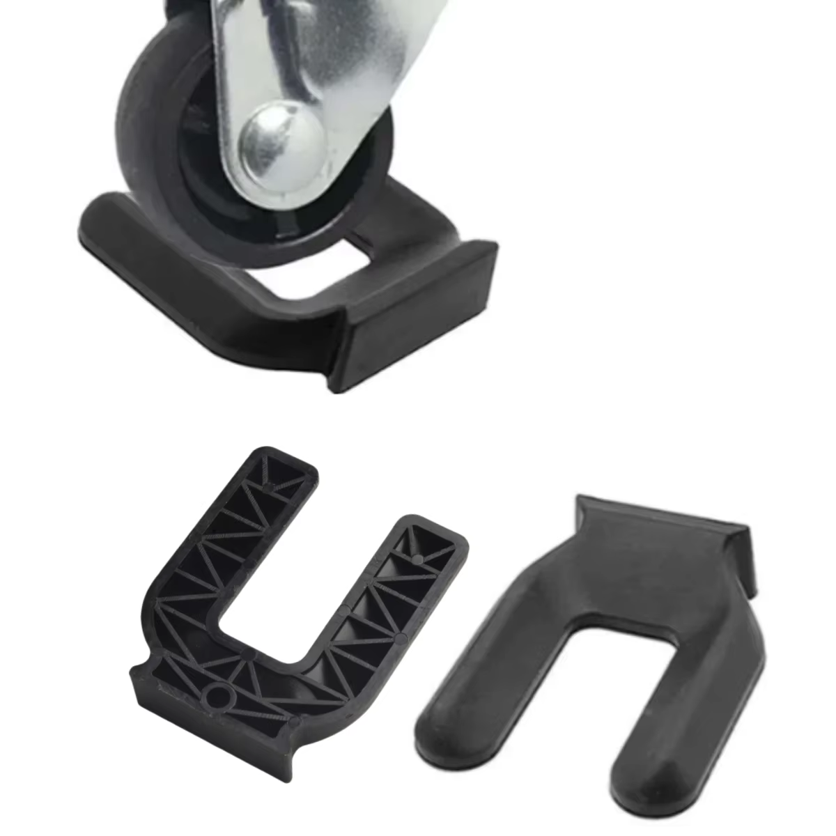 4PCS Plastic Furniture Coasters Chair Wheel Stopper Chair Roller Feet Furniture Legs Caster Anti-slip Pads Floor Protectors